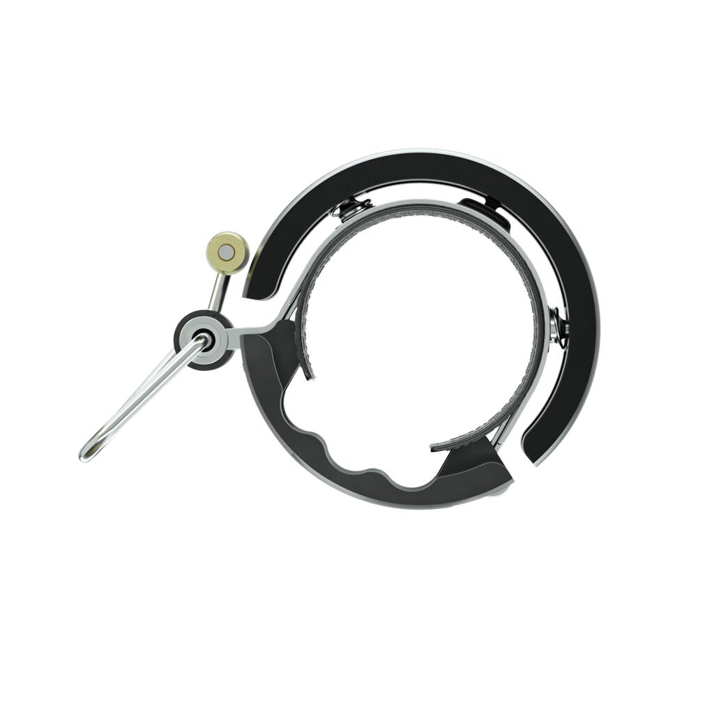 Knog Glocke Oi Luxe Large Fahrradklingel ringförmig Aluminium schwarz matt 2/7