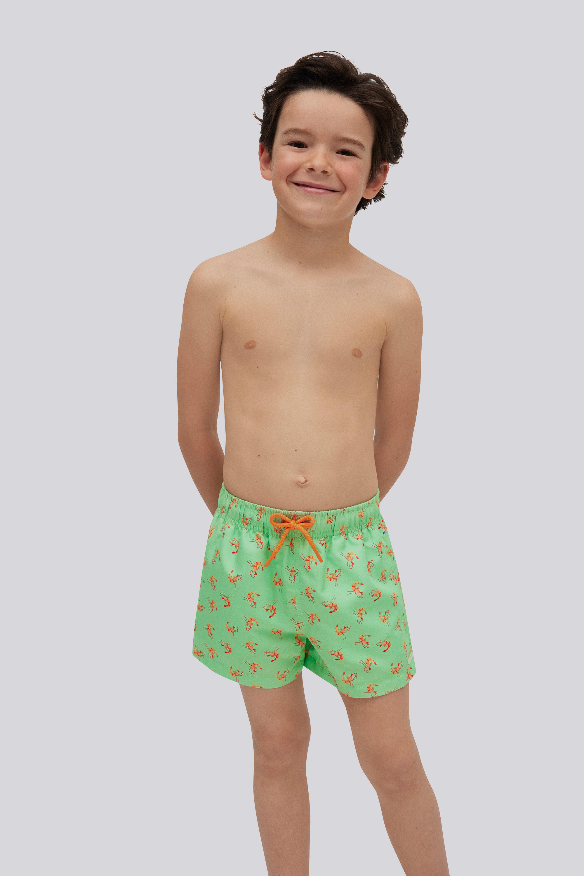 Maillot de bain garçon court imprimé fruits de mer 3/7