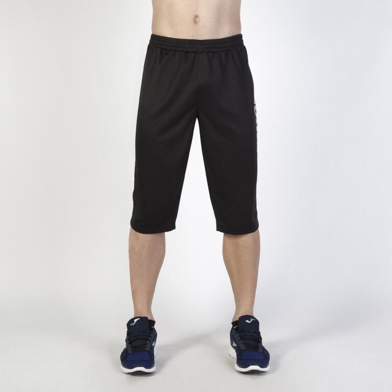 Pantalón 3/4 Fútbol Hombre Joma Luxor Negro 3/3