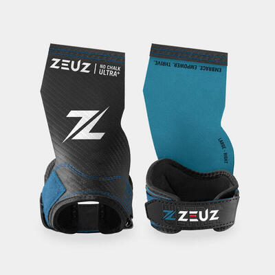 Zeuz ultra no chalk plus grips voor fitness & crossfit – blauw & zwart – maat m