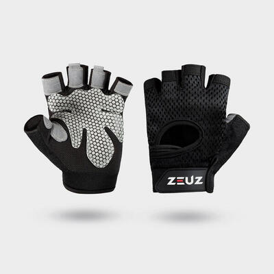 Zeuz sport & fitness handschoenen dames & heren – grijs & zwart - maat xl