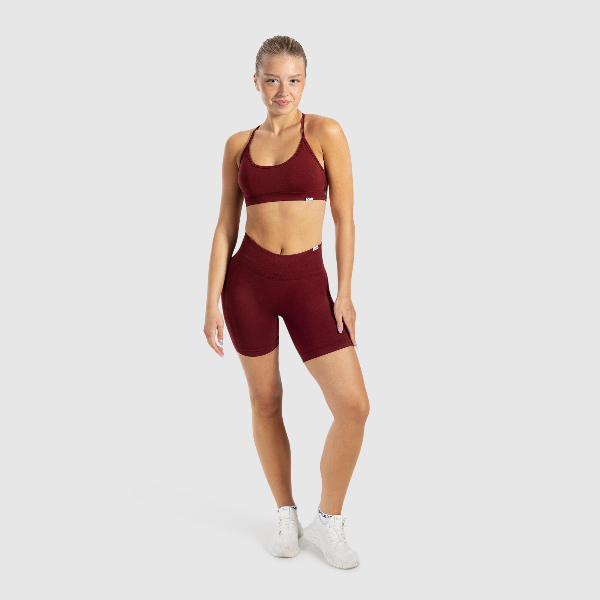 Damen Short Leggings Arleta Bordeaux 3/5