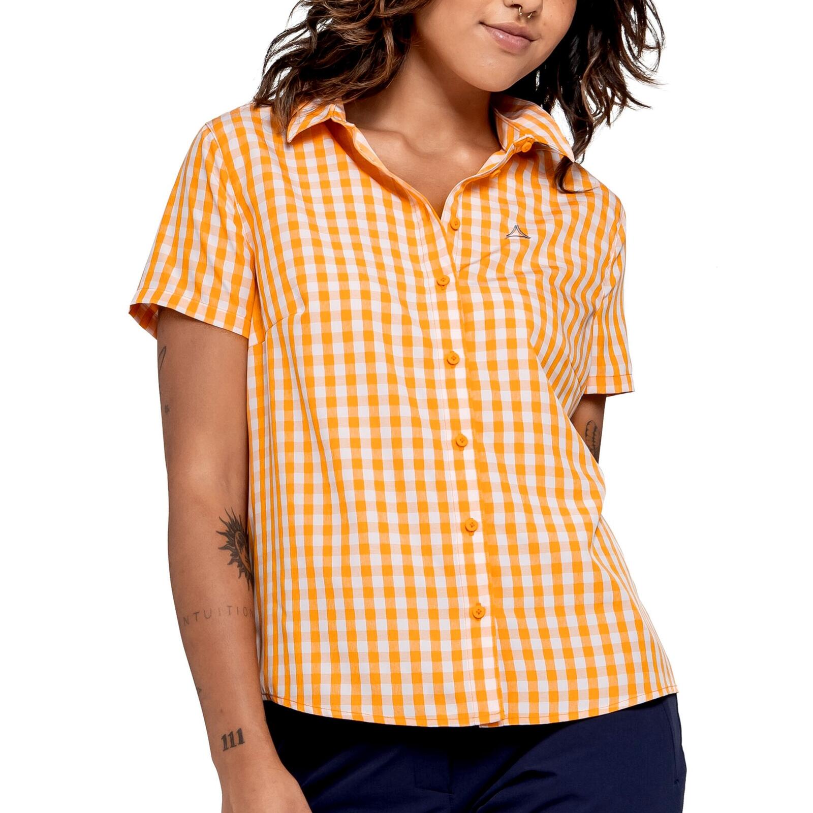 Wanderbluse schnelltrocknend leicht Damen - Hiking CIRC Blouse Style Dalfoss 2/4