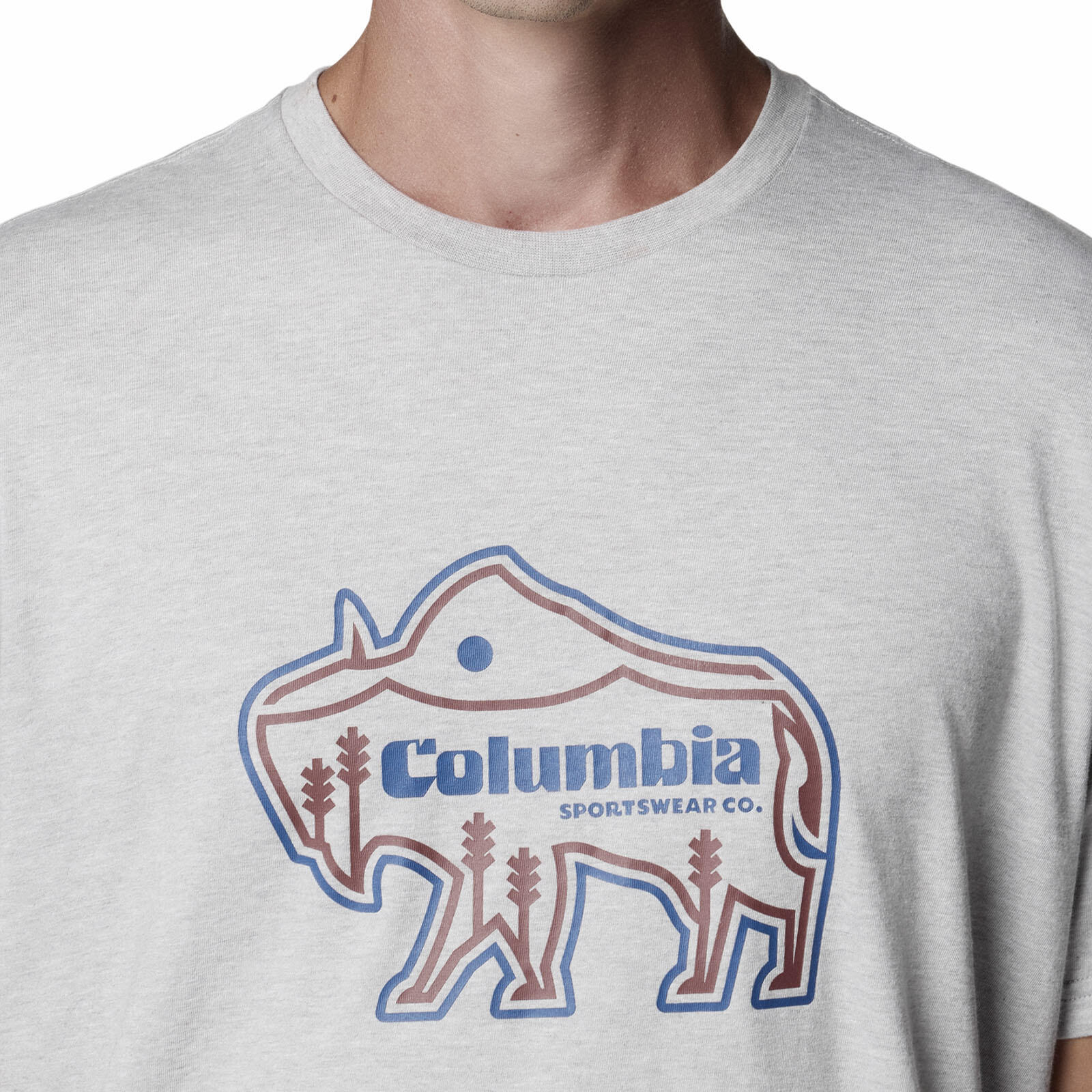 COLUMBIA Koszulka męska Rockaway River Outdoor SS columbia grey heather-M 3/5