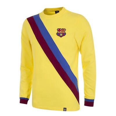 Retro voetbalshirt - heren - uitshirt - fc barcelona 1974 - 75 - geel