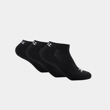 ZEUZ Chaussettes basses 3 paires – Amorti talon/orteils – Gris M