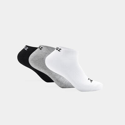 Zeuz enkelsokken 3-pack - sokken heren & dames - grijs, wit & zwart - medium