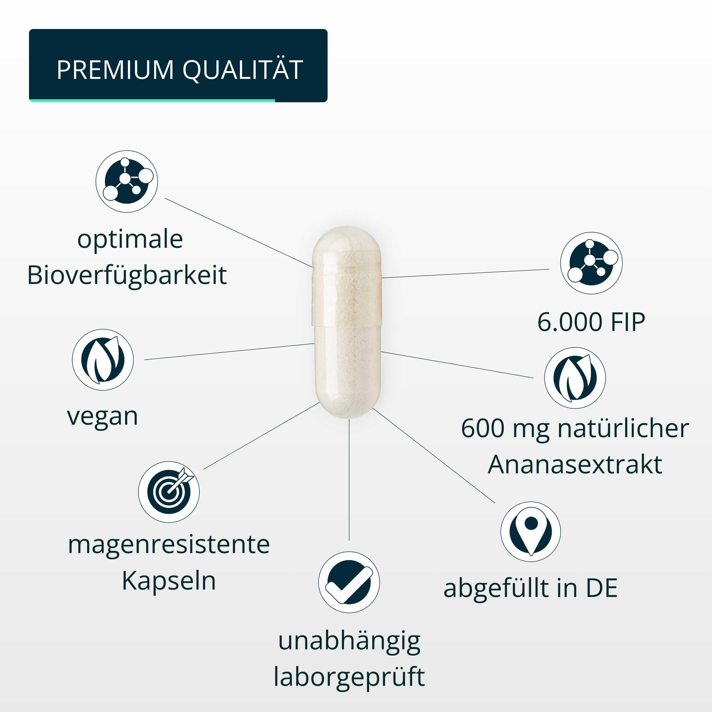 brandl® Bromelain hochdosiert | Enzyme aus der Ananas mit 6.000 F.I.P. 4/6