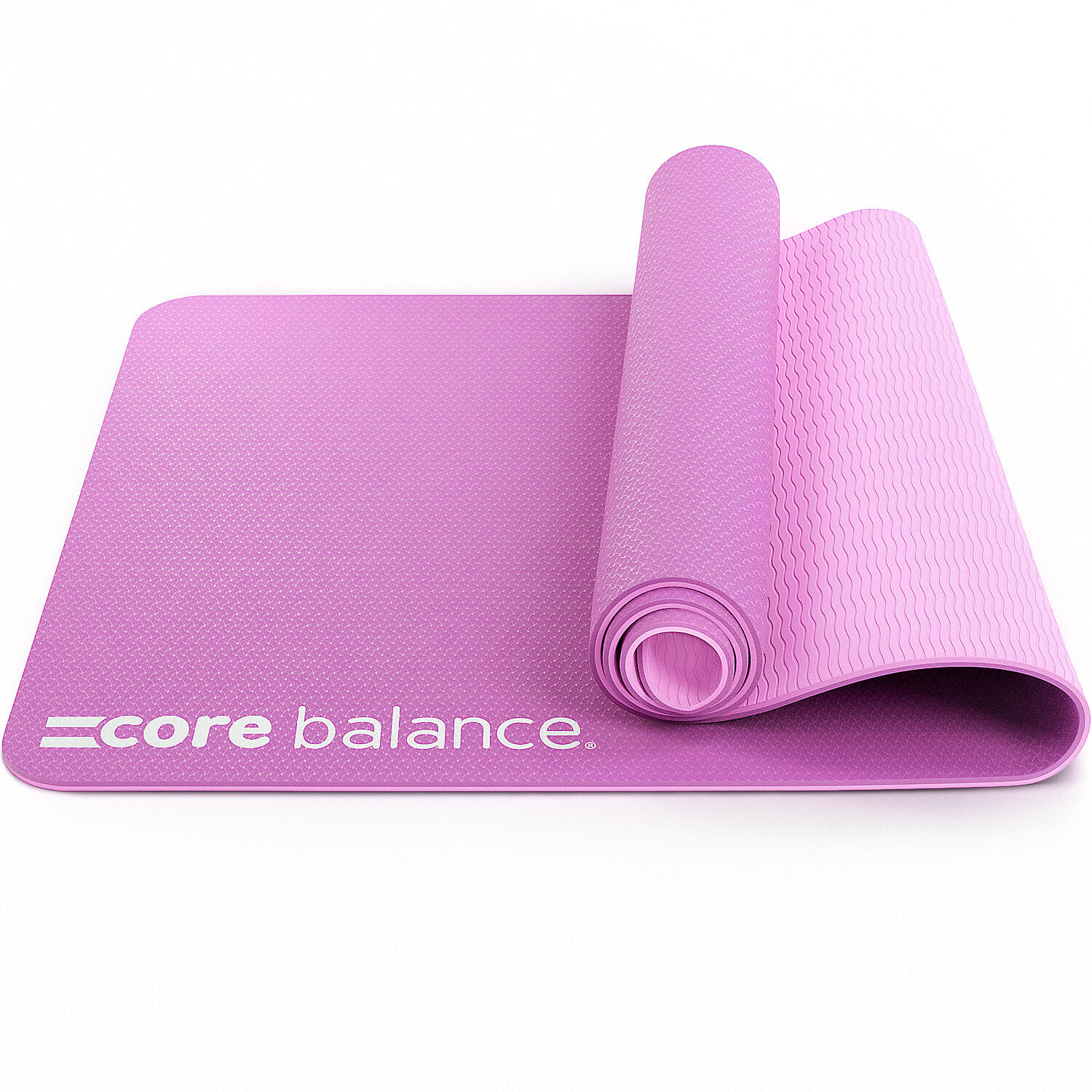 Yoga Exercise Mat 6mm TPE Foam With Carry Strap Core Balance