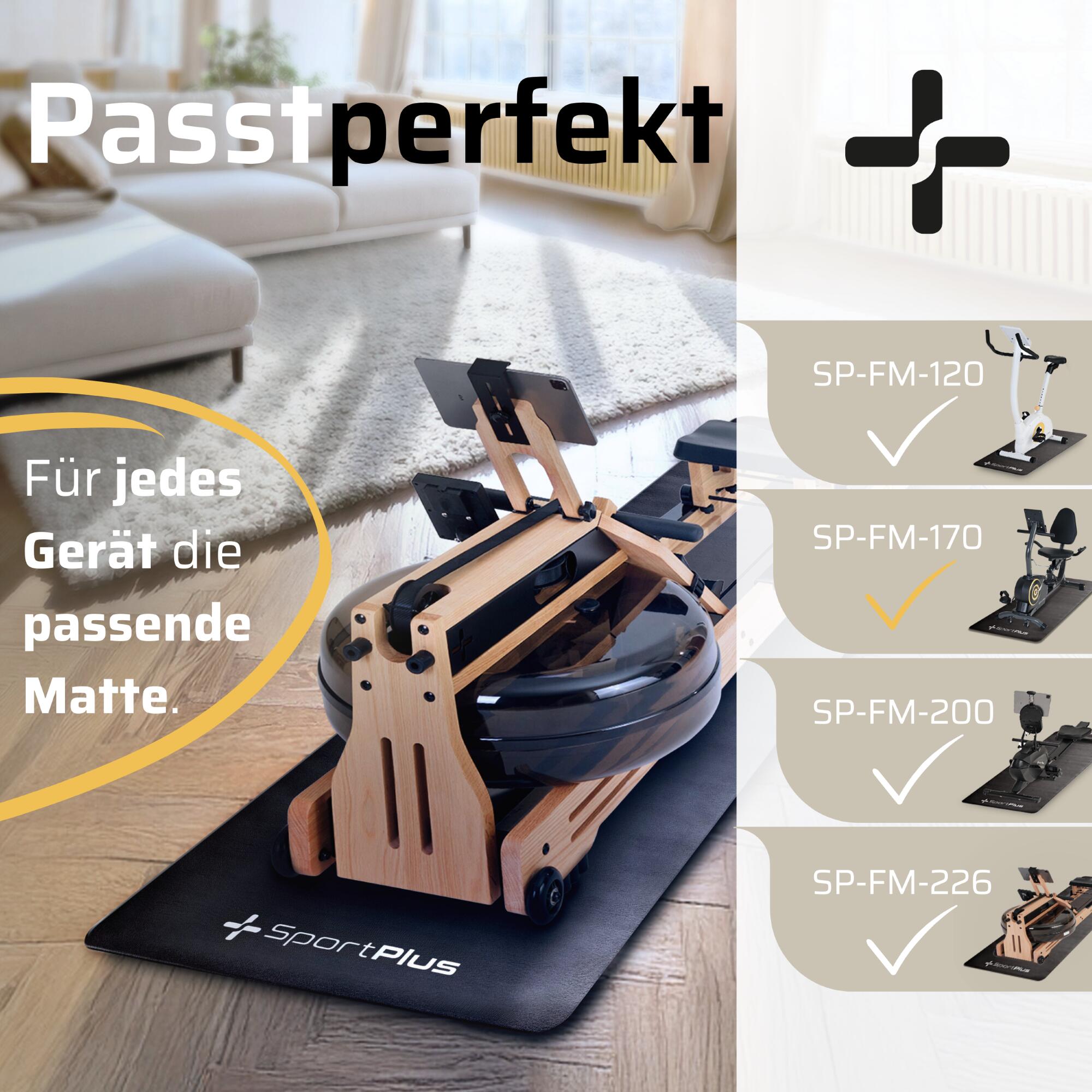 Tapis de sol SportPlus 170 cm pour appareils de fitness, antidérapant 7/7