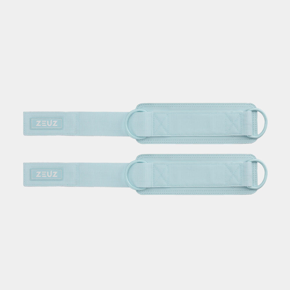Sangle de cheville de fitness ZEUZ en 2 pièces – Machine à câbles – Bleue 3/7