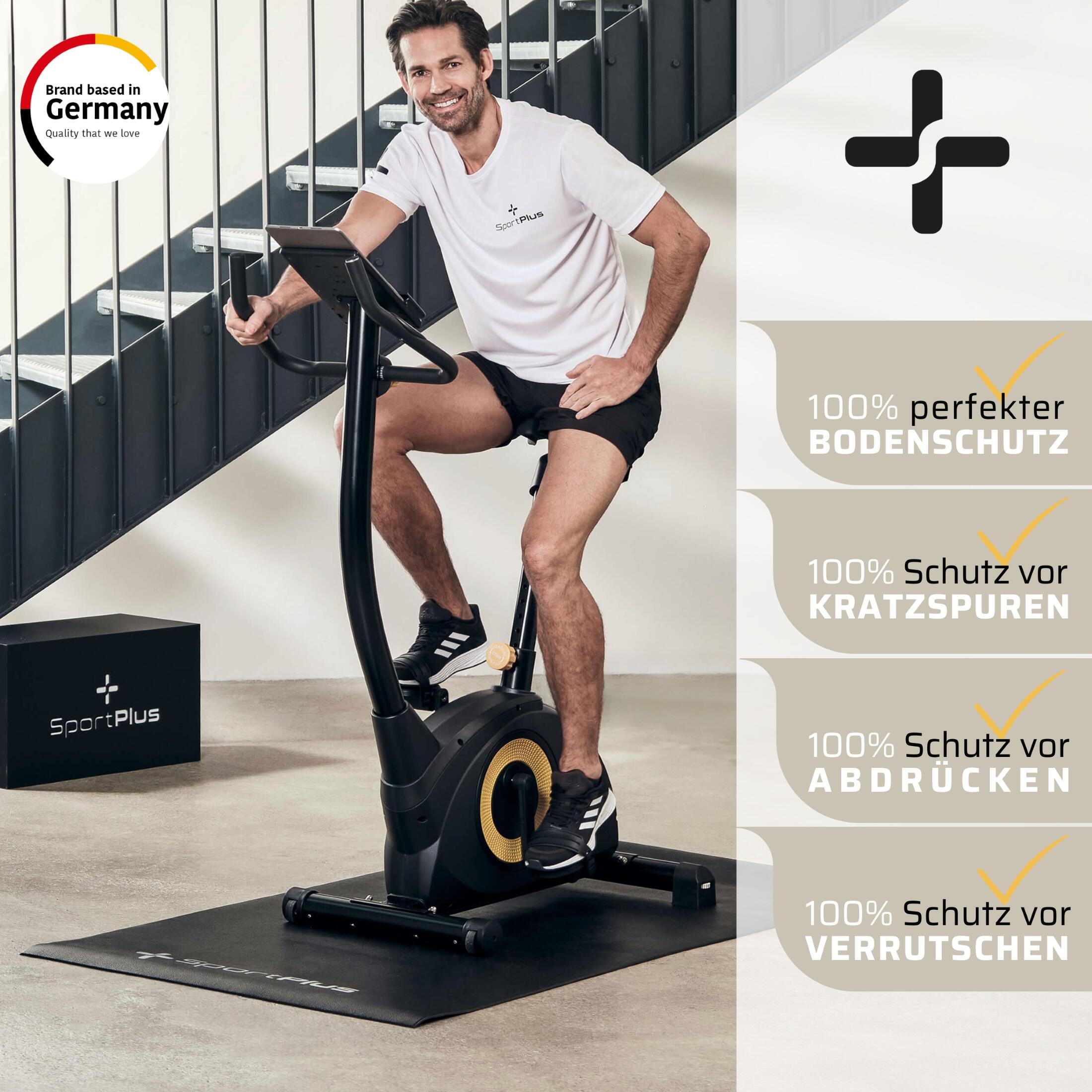 SportPlus Schutzmatte 120 cm für Heimtrainer & Fitnessgeräte 2/7