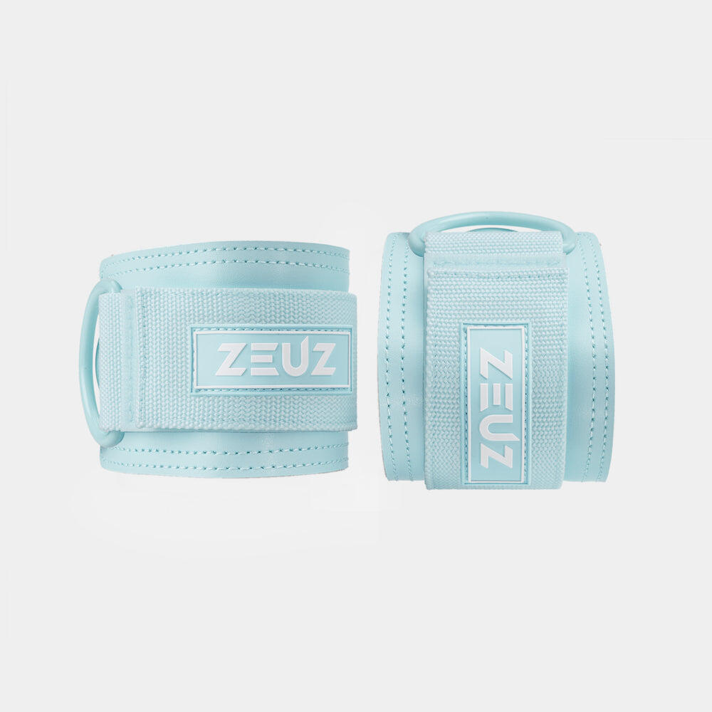 Sangle de cheville de fitness ZEUZ en 2 pièces – Machine à câbles – Bleue 2/7