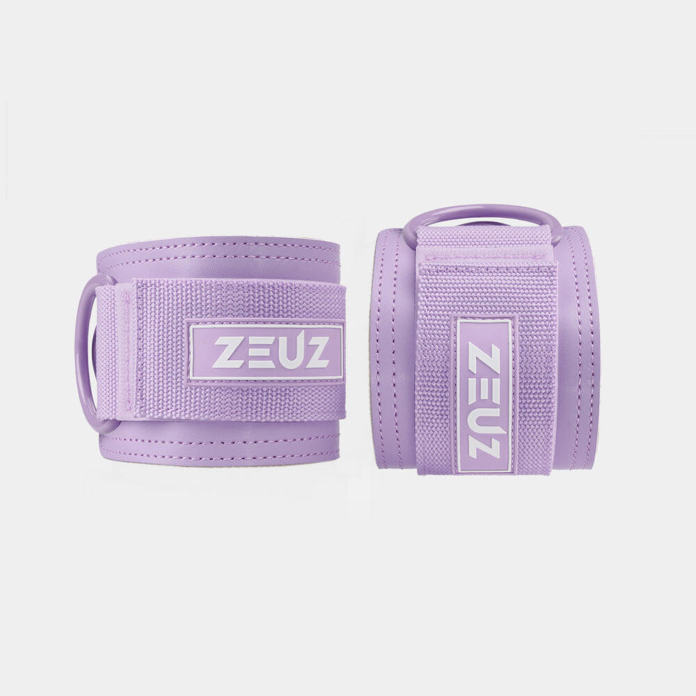 Sangle de cheville ZEUZ 2 pièces pour fitness – Machine à câbles – Violet 2/7