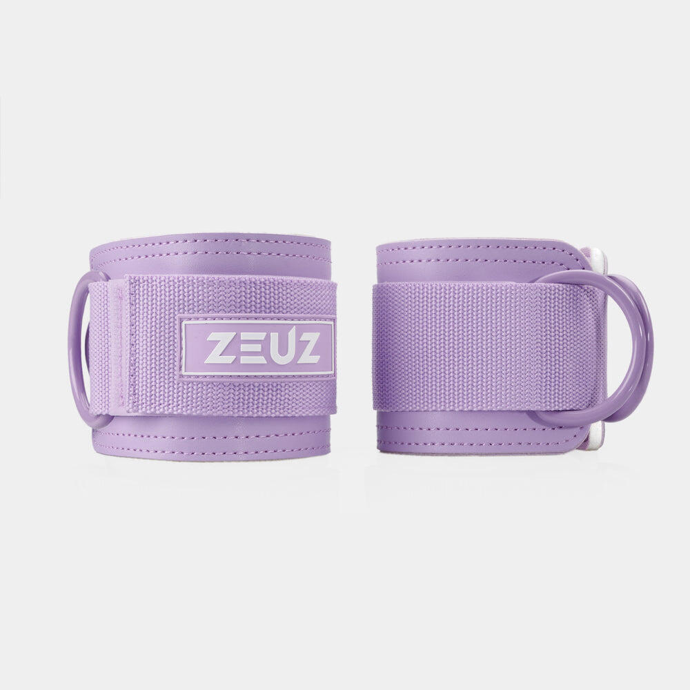 ZEUZ ZEUZ 2 Stück Knöchelband Fitness – Ankle Cuff Strap – Kabelmaschine – Lila