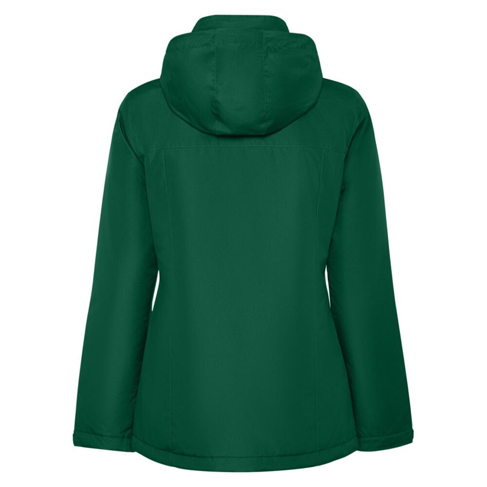 Dames Amerika Gewatteerde Parka (Fles groen) 2/4