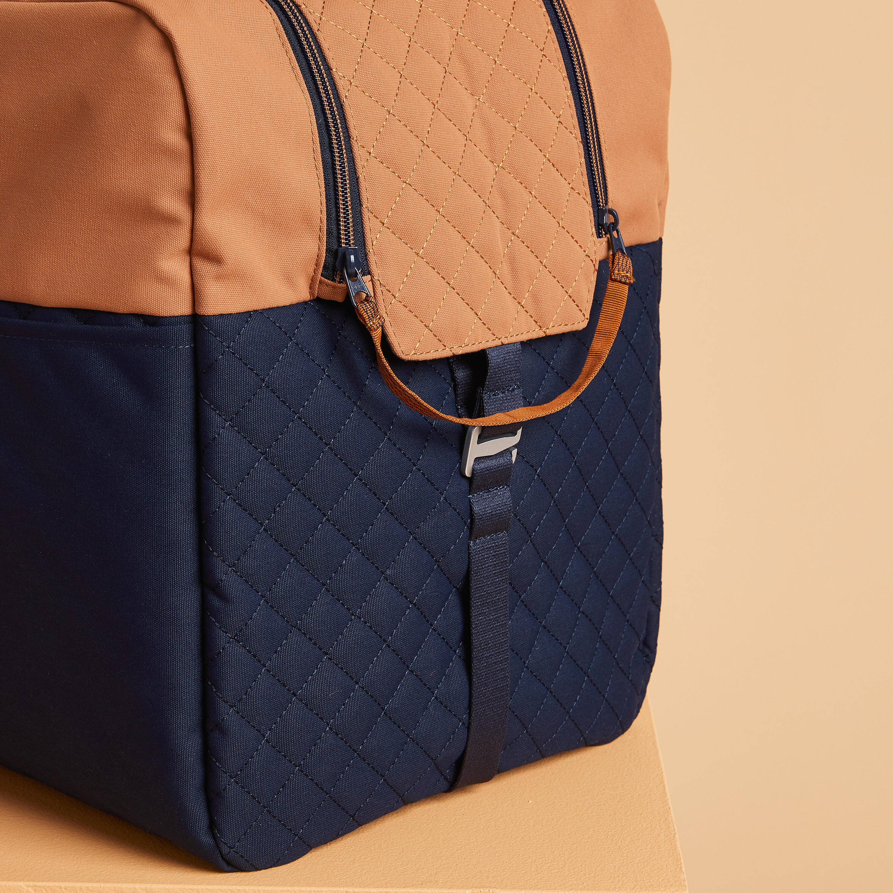 Tweedehands - Duffeltas voor ruitersportmateriaal 65 L bruin/blauw - GOED 4/5