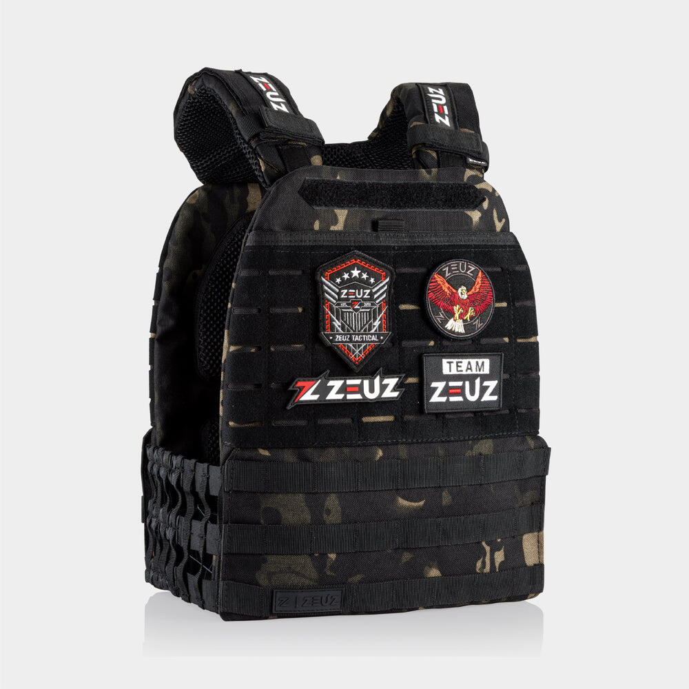 ZEUZ Gewichtsvest 16,5 KG – Tactical Weighted Vest – 19 Standen - Camouflage 2/7
