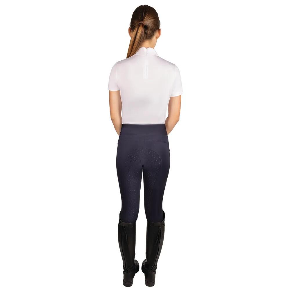 Childrens/Kids Roka Regal Horse Riding Tights (Navy) 2/3