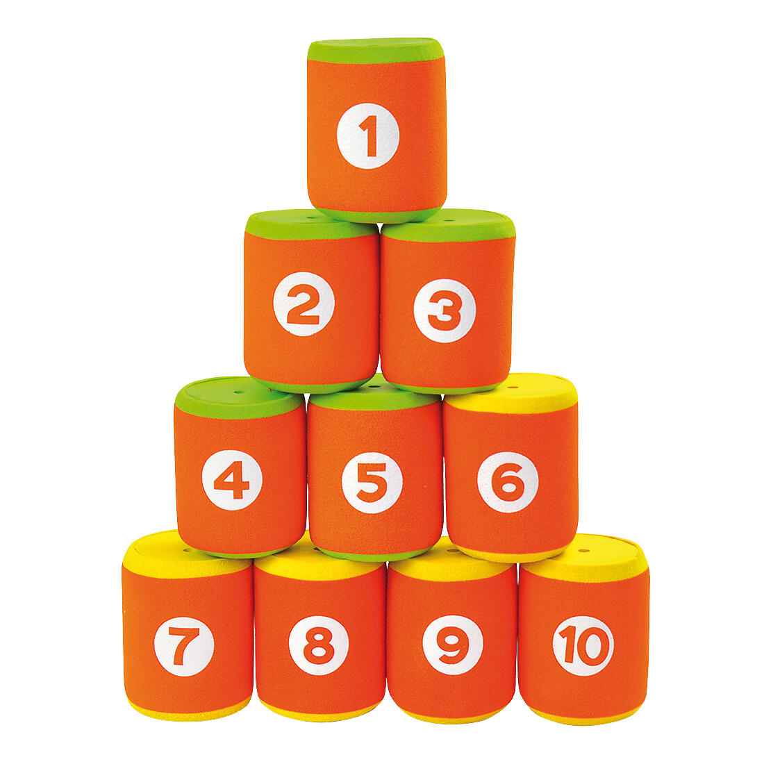 Dosenwurfspiel ECO 10 Dosen & 2 Bälle mit Tragetasche, orange, 13-teilig (1 Set) 2/3