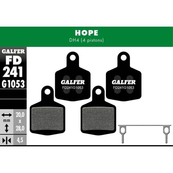 Plaquettes De Frein Galfer G1455 - Pour Hope E4, RX4, Shimano - Neuves