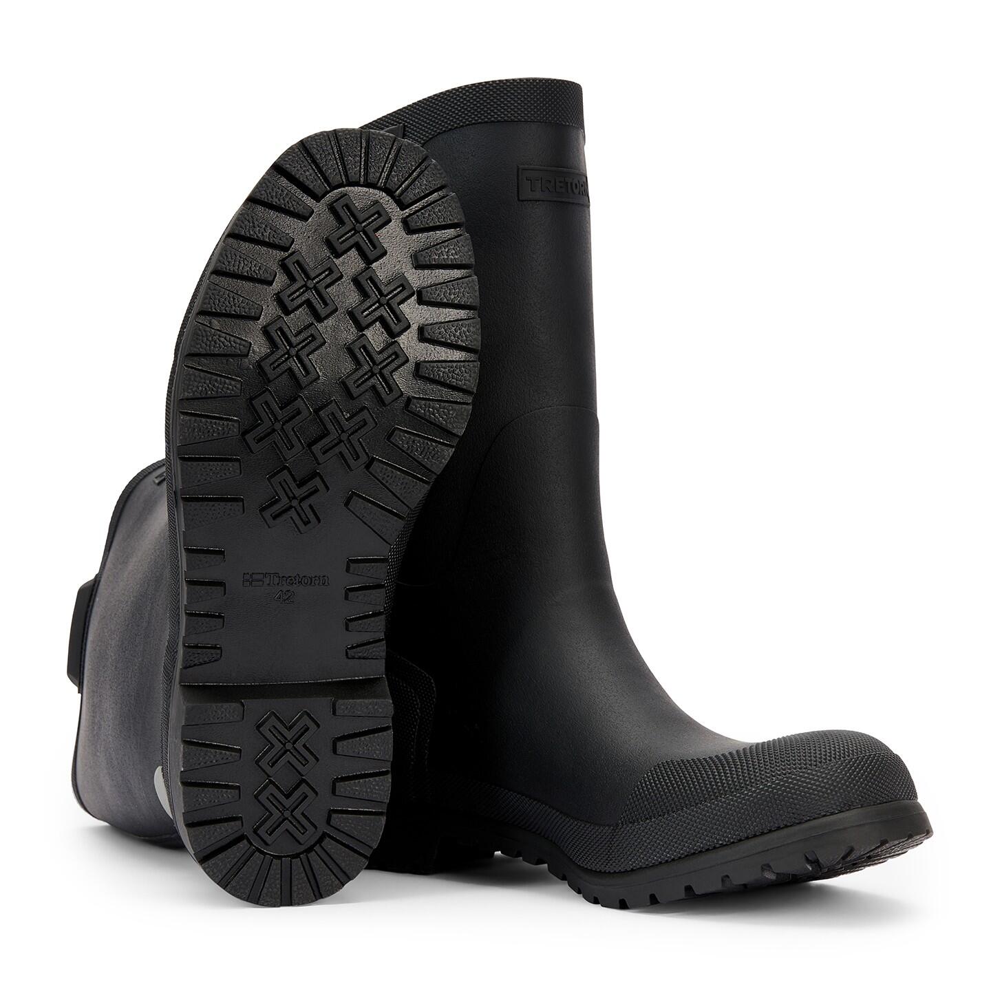Bottes outdoor en caoutchouc imperméables à adhérence renforcée Håkull Noir 3/7