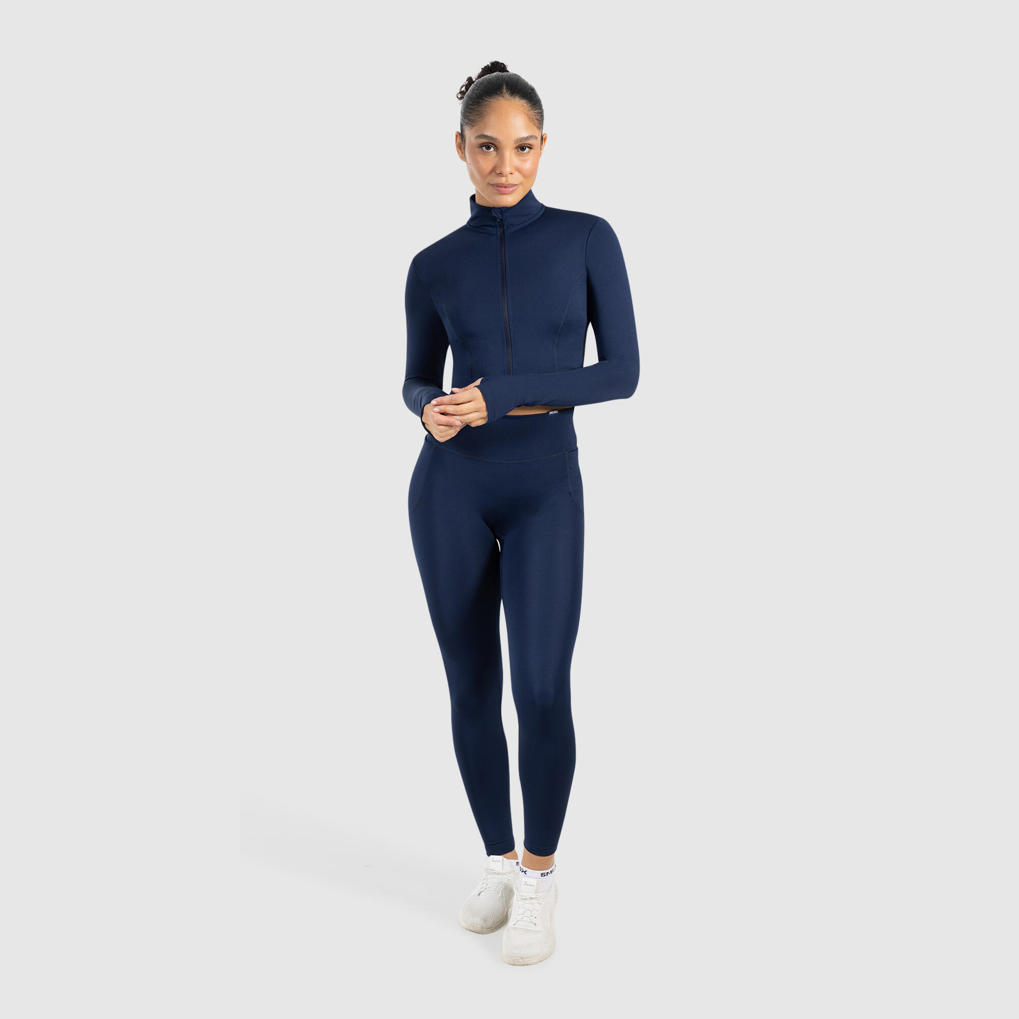 Damen Crop Jacke Nilai Marineblau 3/5