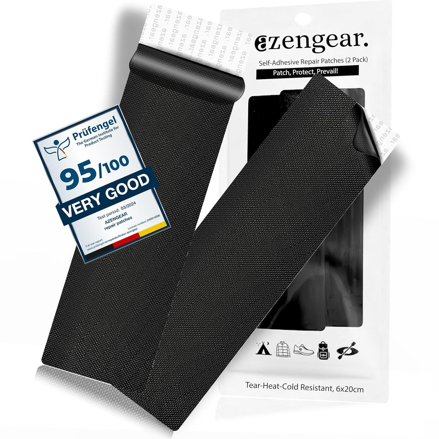 AZENGEAR aZengear Self-Adhesive, Tear-Cold-Heat-Resistant Repair Patches (2 Pack)