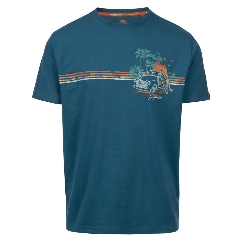TRESPASS Mens Zama Countryside TShirt (Bondi Blue)
