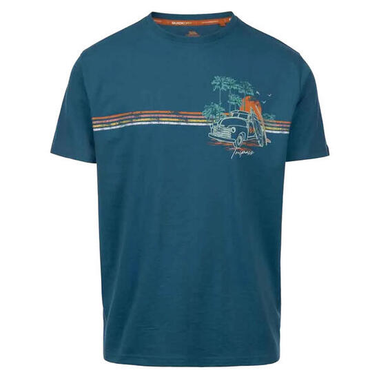 T-shirt ZAMA Homme Bleu Bondi 60% coton 40% polyester coupe décontractée