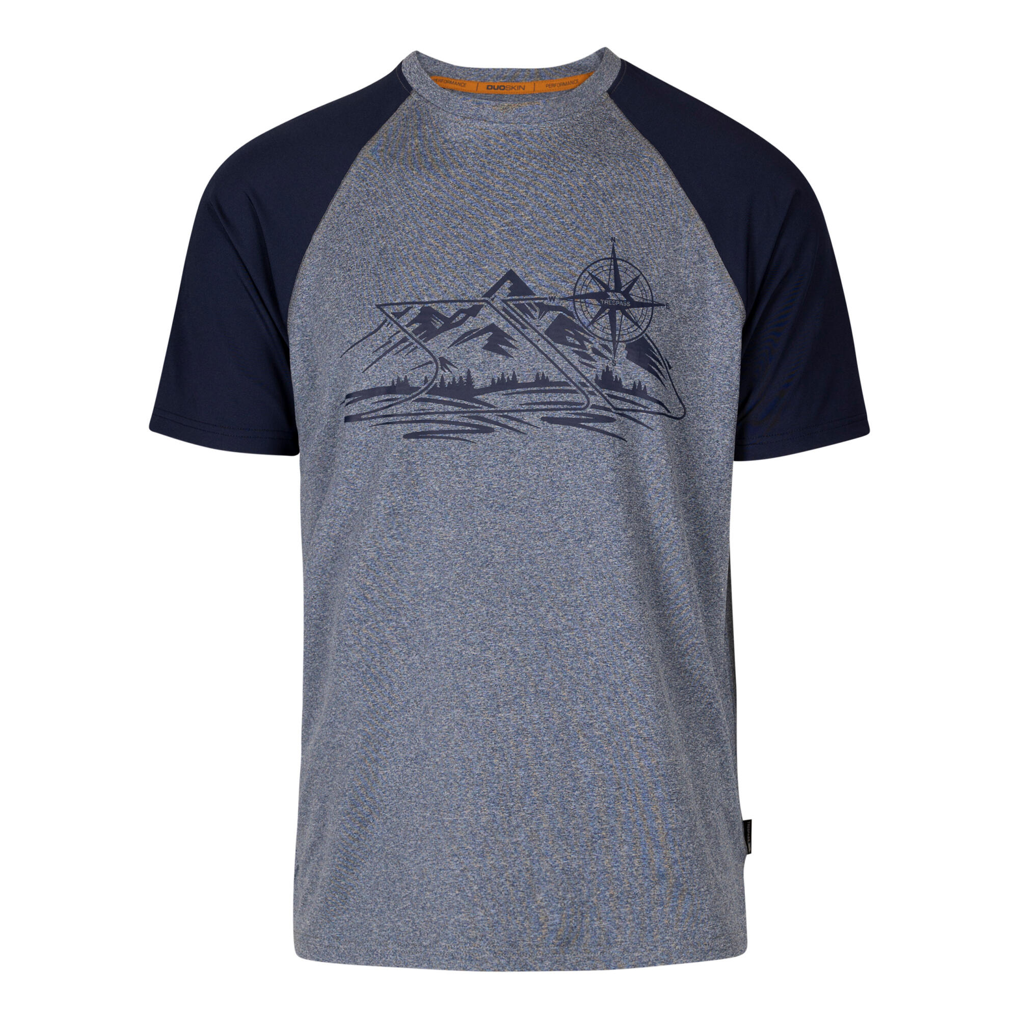 TRESPASS Mens Fullmer Mountain TShirt (Navy Marl)