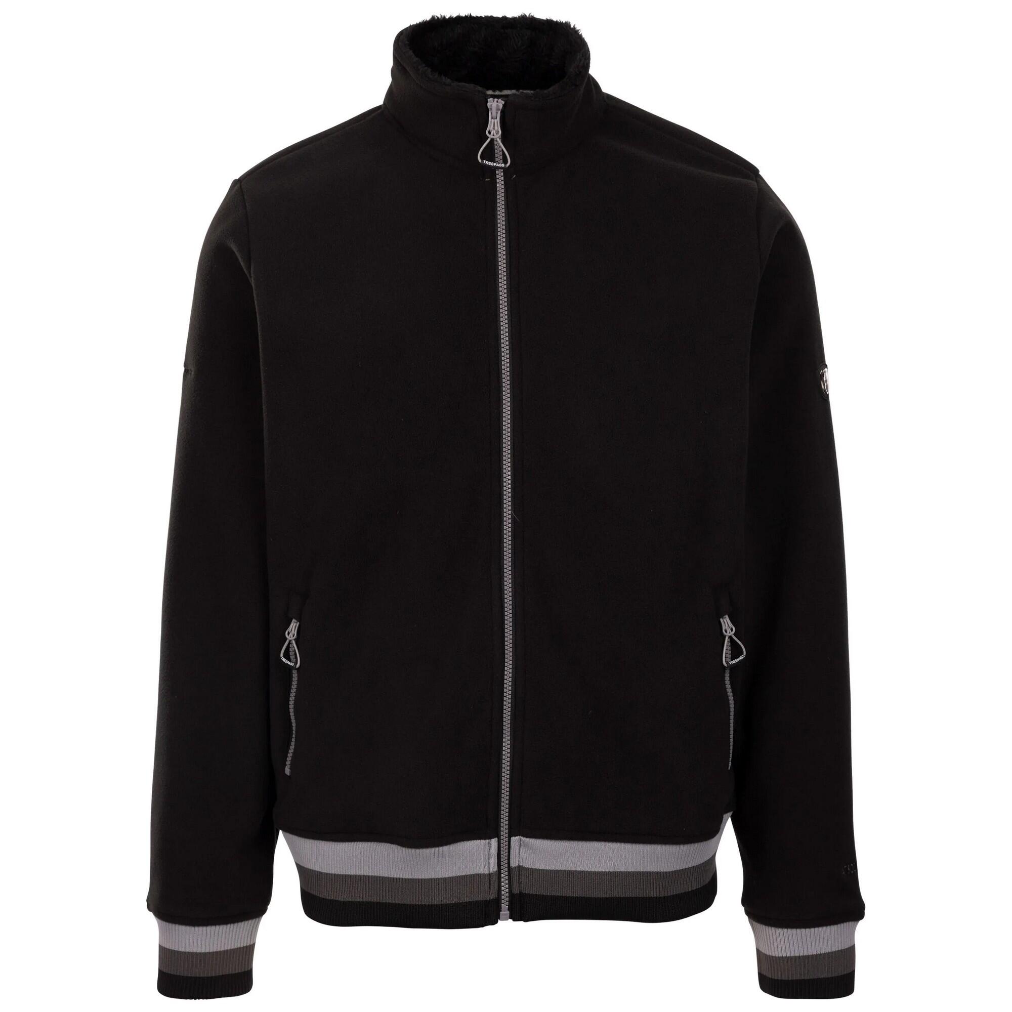 TRESPASS Mens Elford AT300 Fleece Top (Black)