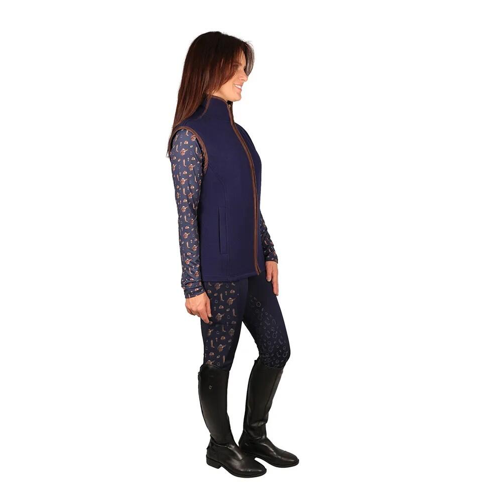 Womens/Ladies Elevate Essential Suede Gilet (Navy) 2/3