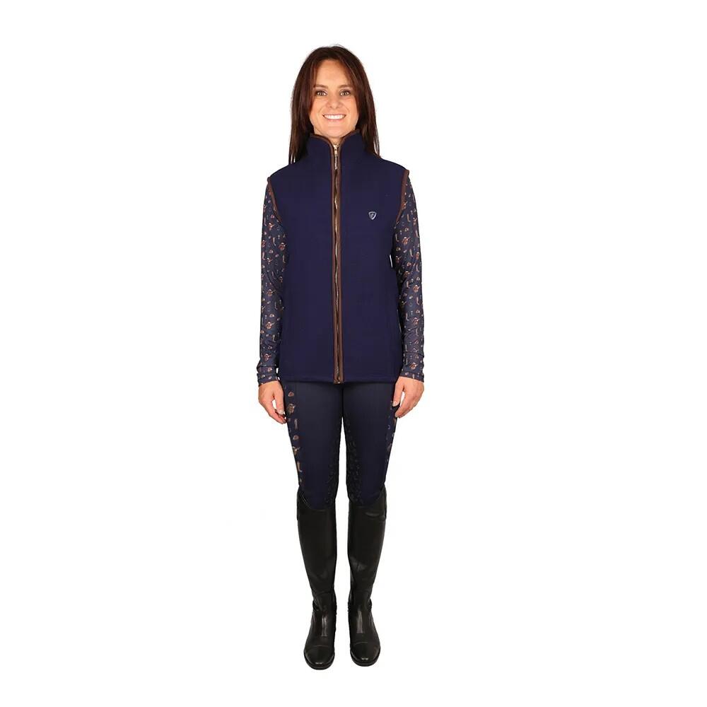 Womens/Ladies Elevate Essential Suede Gilet (Navy) 3/3