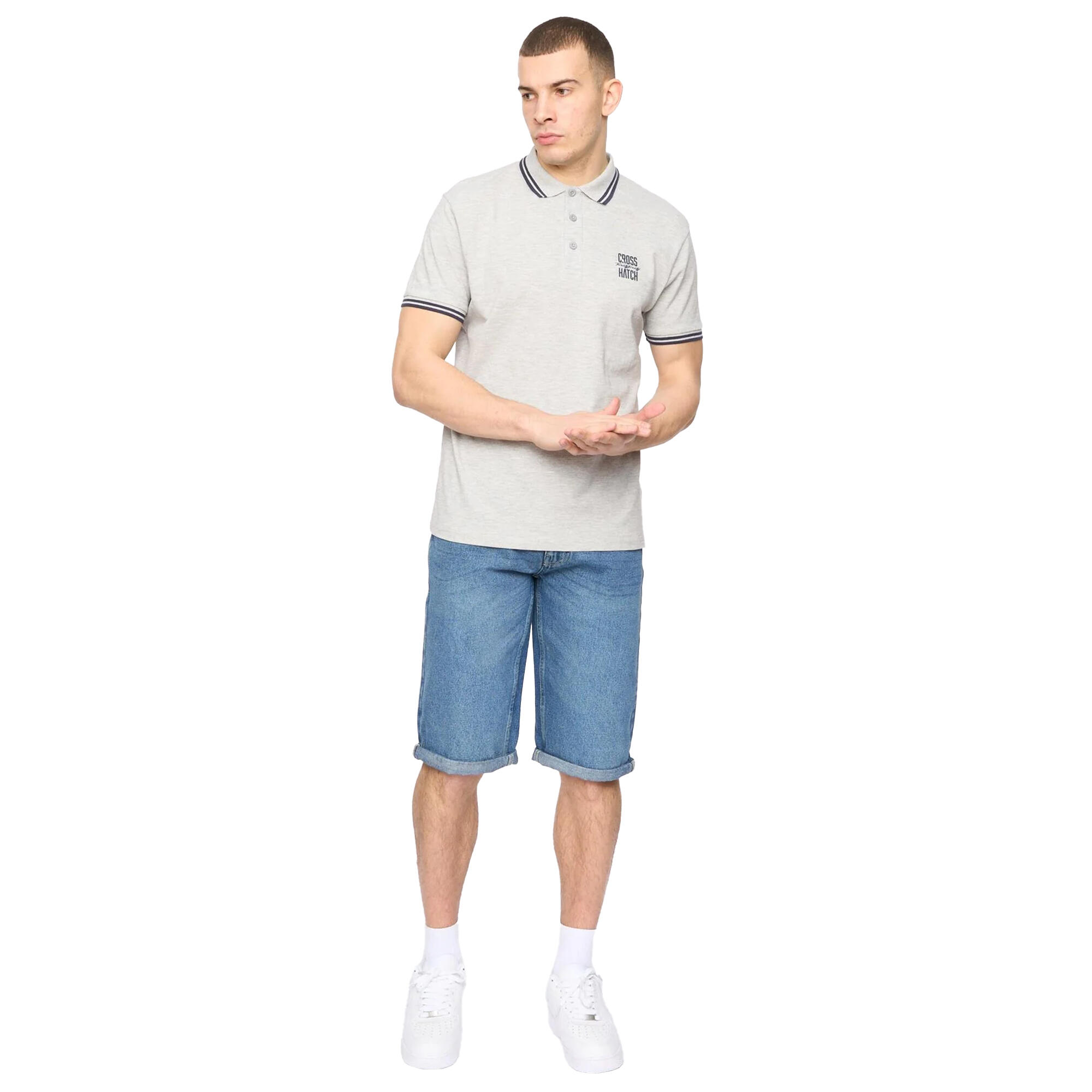 Mens Changra Polo Shirt (Grey Marl) 3/3