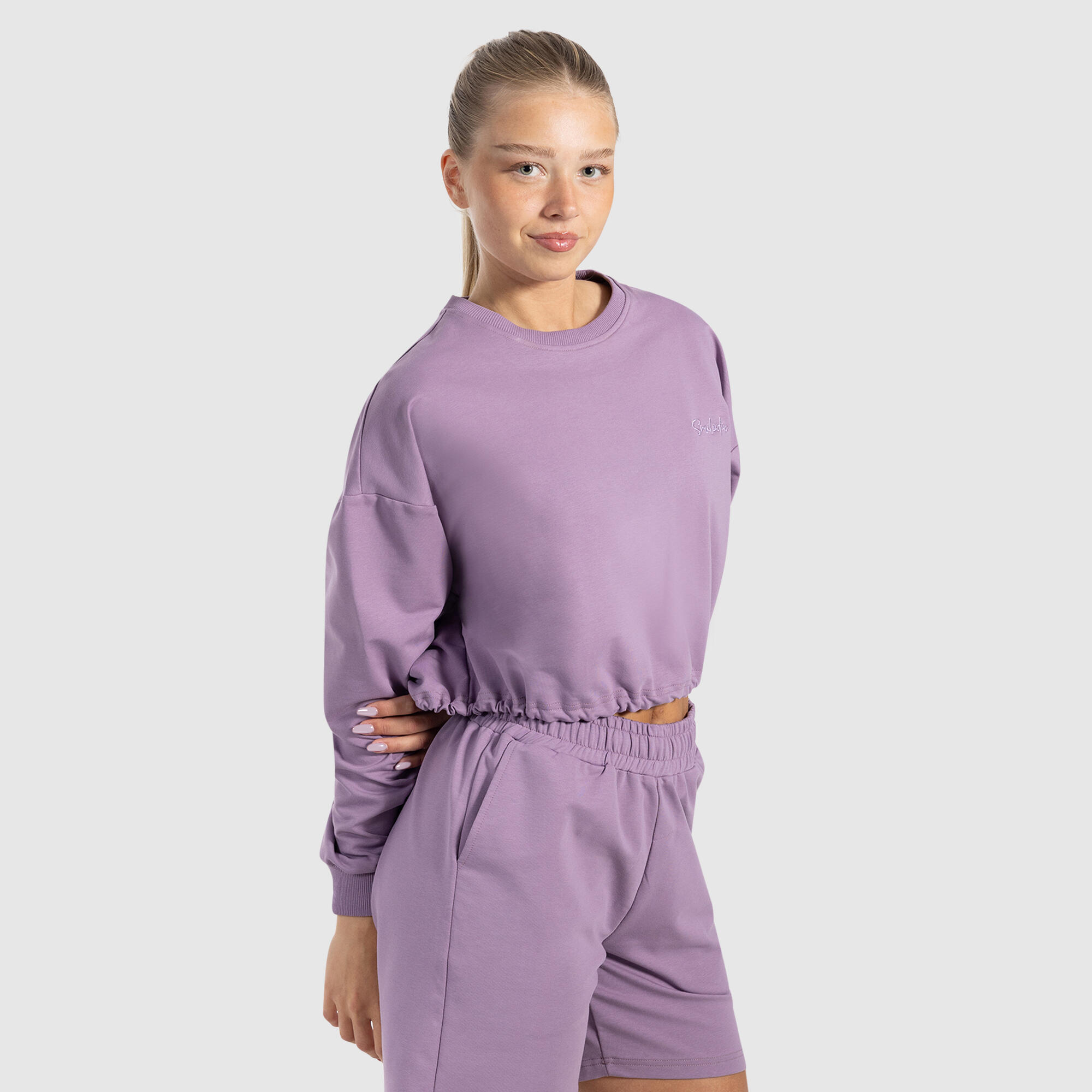 Damen Crop Sweatshirt Triana Lila 2/5
