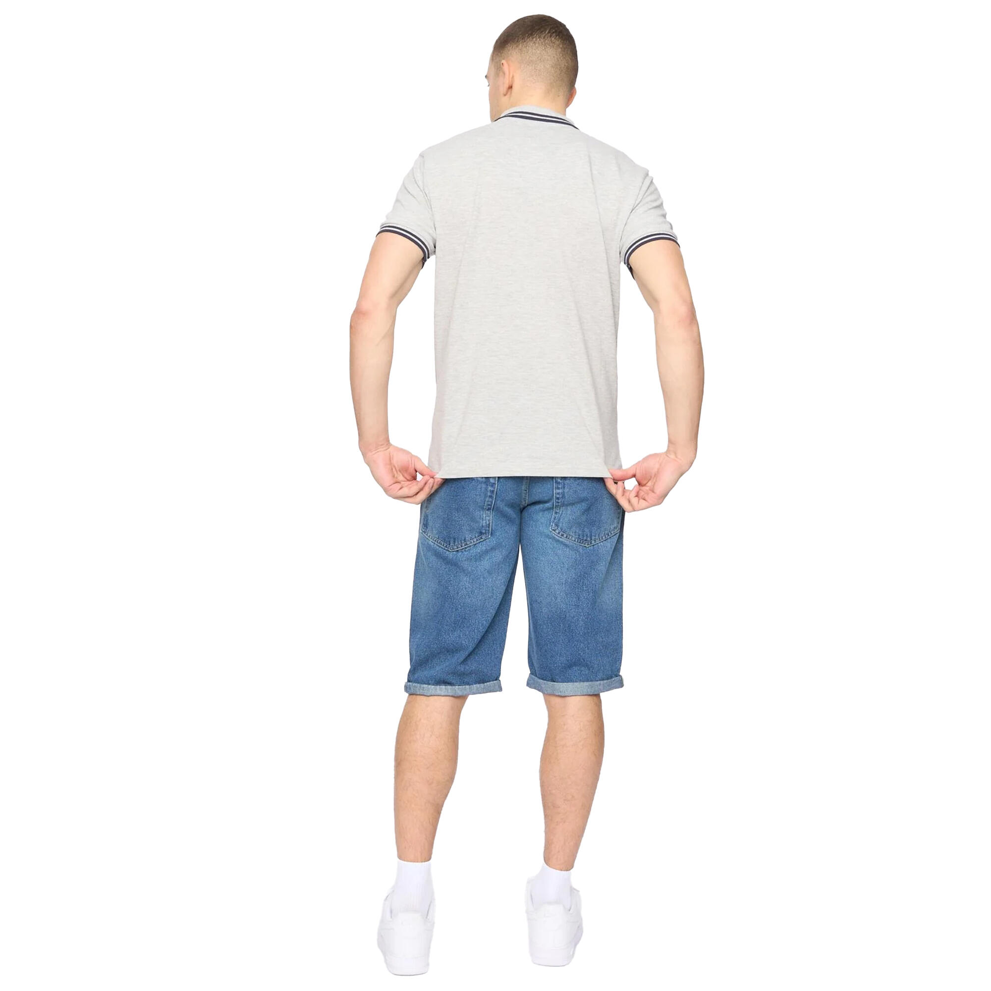 Mens Changra Polo Shirt (Grey Marl) 2/3
