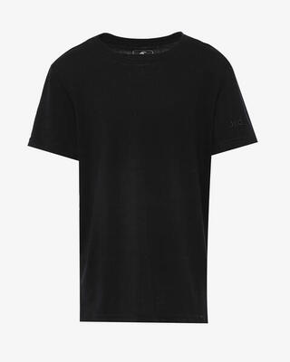 t-shirt nero da ragazzo e ragazza in cotone da educazione fisica