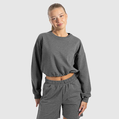 Damen Crop Sweatshirt Triana Schwarz