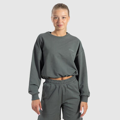 Damen Crop Sweatshirt Triana Schwarz