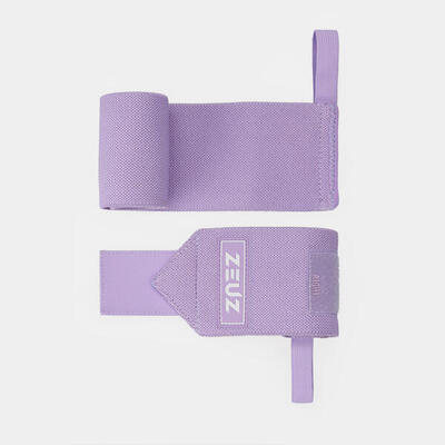 Zeuz 2 stuks wrist wraps voor fitness & crossfit – polsband - polsbrace – paars