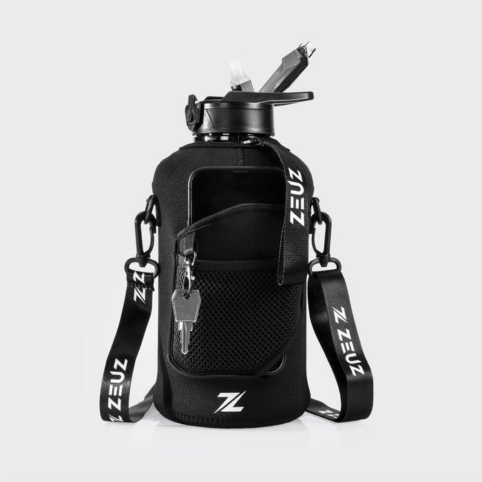 Gourde ZEUZ grande capacité 2,2 litres avec poignée – 2200 ml – Sans BPA – Noire 3/7