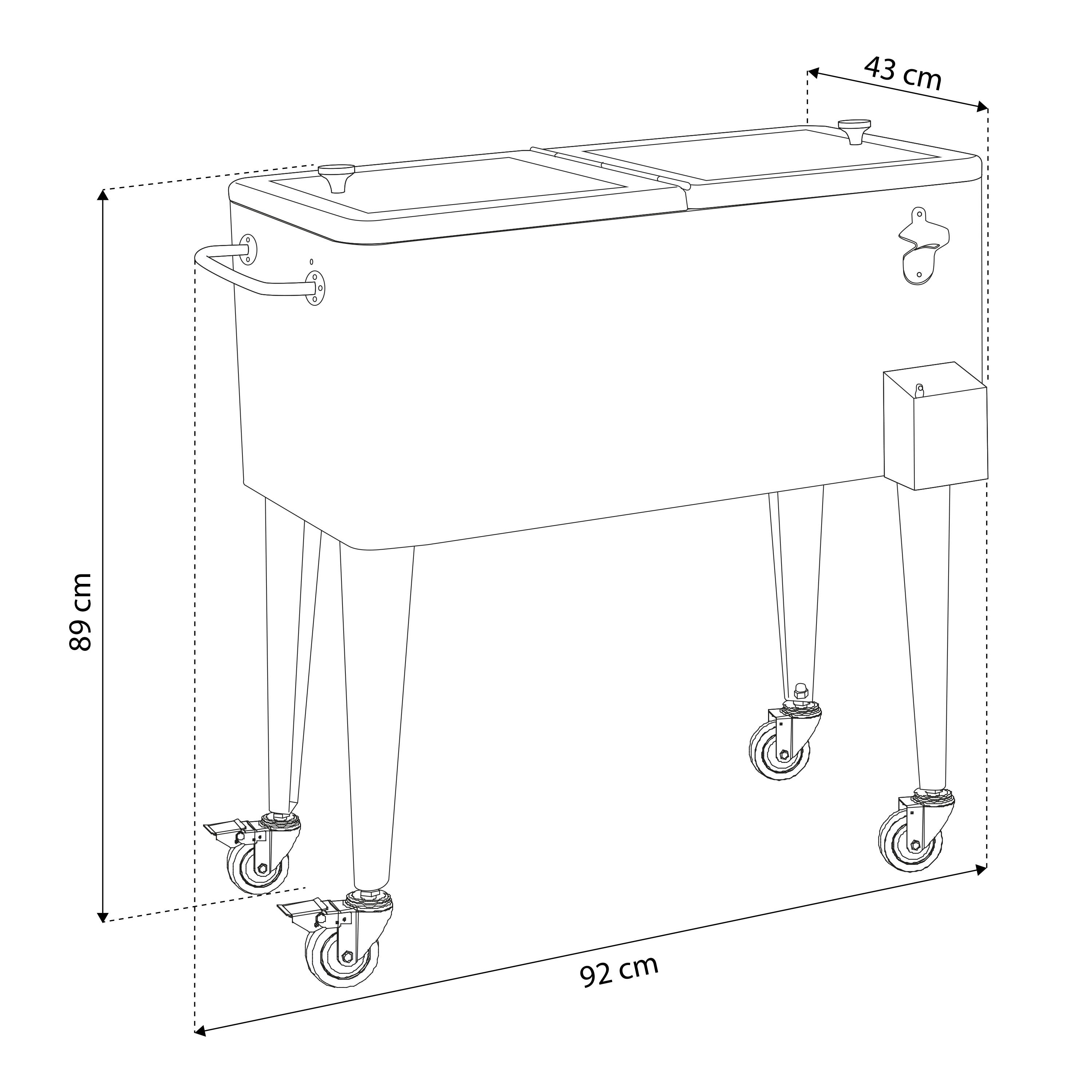 Retro Koelbox Groen, Drankkoeler, 76 liter 3/7