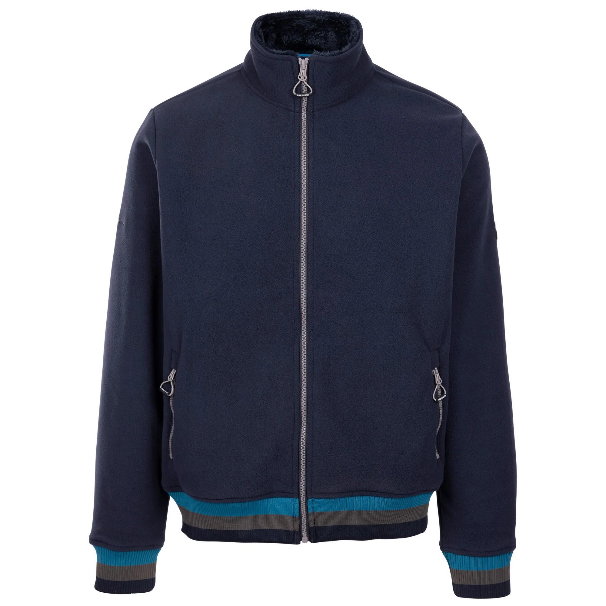 TRESPASS Mens Elford AT300 Fleece Top (Navy)
