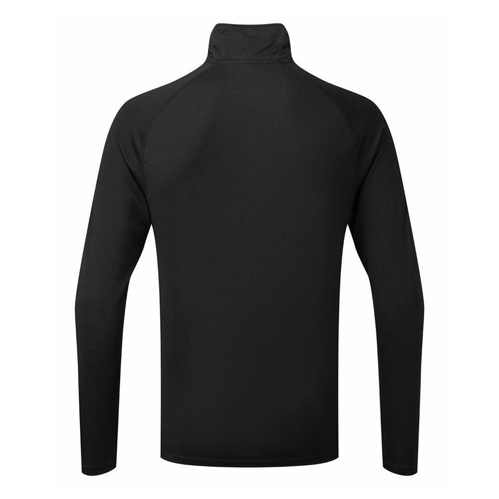 Langarm Performance Quarter Zip Top Herren Schwarz 2/3