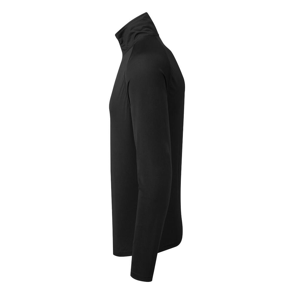 Langarm Performance Quarter Zip Top Herren Schwarz 3/3
