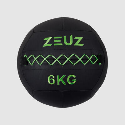 ZEUZ Premium Wall Ball 4kg – PU Schaumfüllung & Vinyl – 35 CM Durchmesser – Gelb