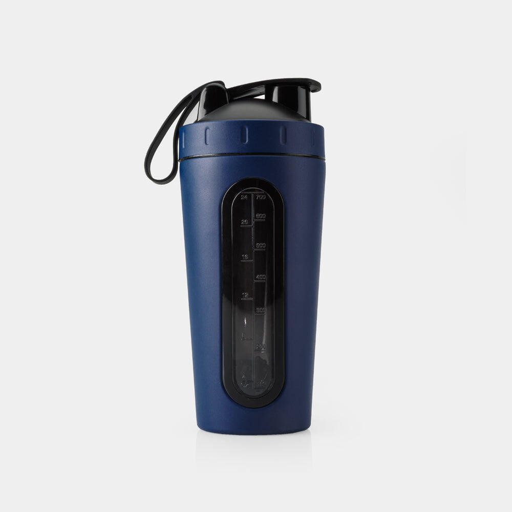Gourde shaker ZEUZ Premium en acier inoxydable – Sans BPA – 700 ml – Bleu marine 5/5