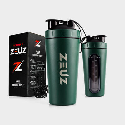 ZEUZ Premium Edelstahl Protein Shaker – BPA-frei – 700ml – Marineblau