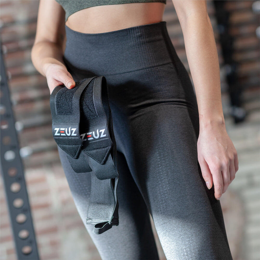 ZEUZ Set di 2 fasce da polso per fitness e Functional Fitness – Nero 6/7